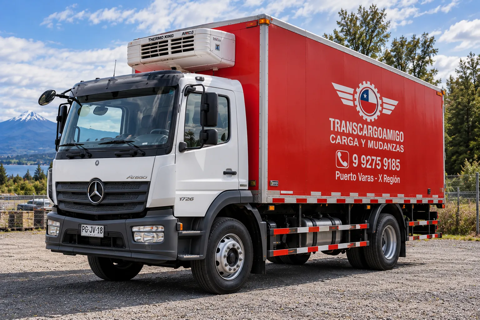 Camión térmico refrigerado de Transcargoamigo para transporte de carga refrigerada