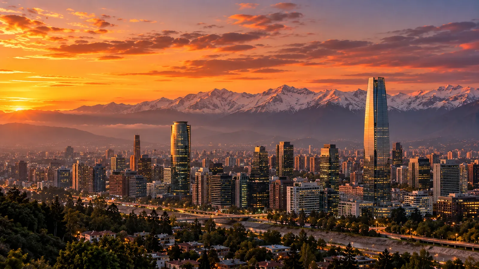 Santiago y la cordillera, punto de partida de la mudanza al sur de Chile
